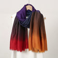 Multicoloured Soft Long Imported Gradient Cotton Hijab/ Orna