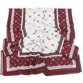 Gorgeous Maroon Color Imported High-grade Printed Chiffon Malaysia Long Hijab / Orna