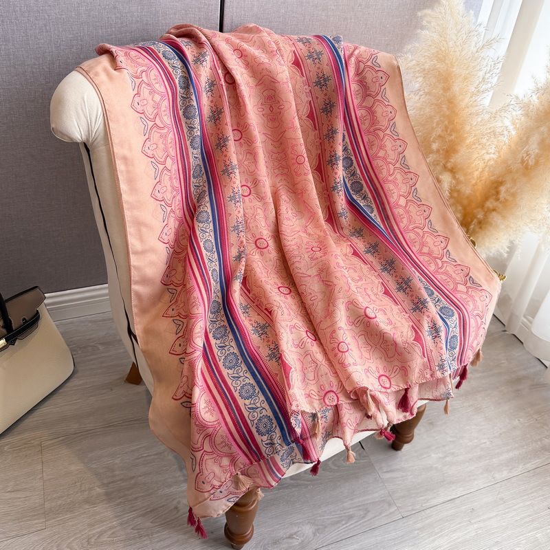 Beautiful pink colour soft long Summer-friendly Imported hijab / orna
