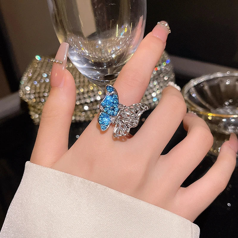 Imported Butterfly Zirconia Adjustable Imported Ring
