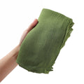 Classy Olive Green Super Soft Big Size Imported Crepe Rayon Cotton Hijab / Orna