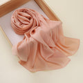 Peach colour soft breathable imported chiffon hijab