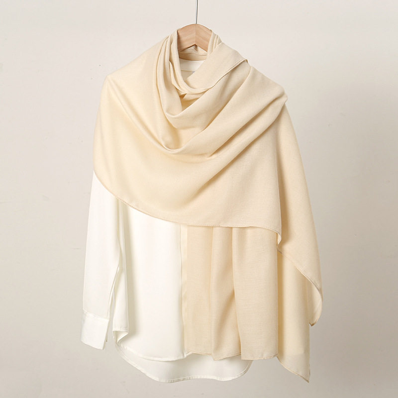 Beautiful Beige Color Cotton Hijab / Orna
