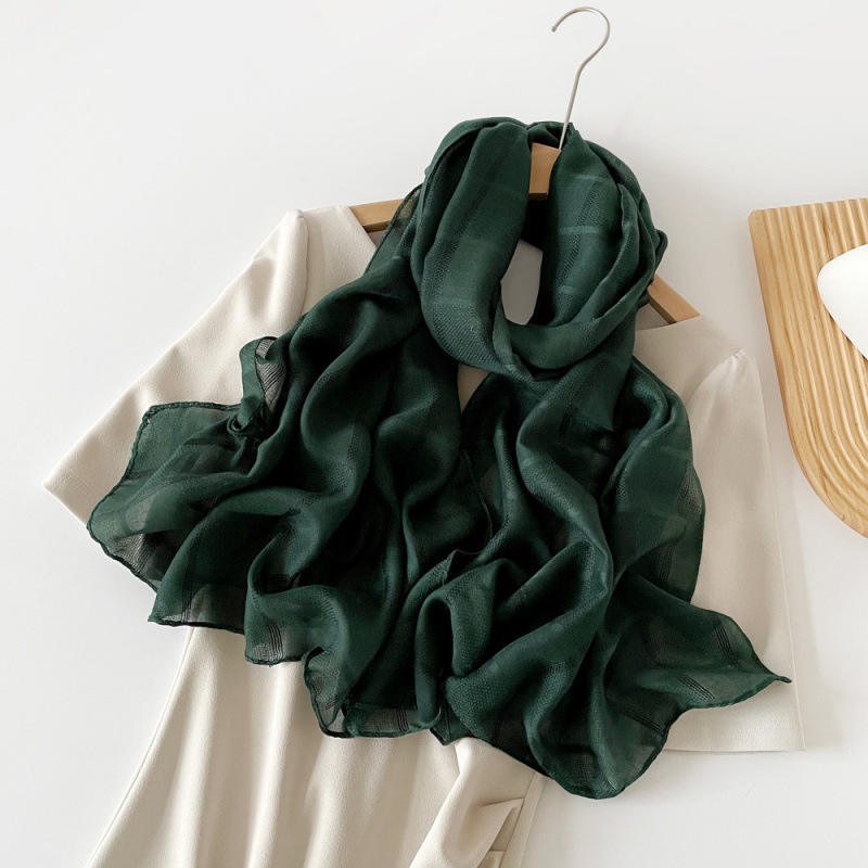 Beautiful green colour thin long hijab / orna