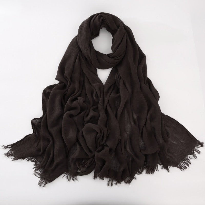 Dark Chocolate Brown Imported Big Size Super Soft  Rayon Cotton Hijab