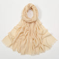 Stylish Beige Color Soft Long Imported Breathable Bamboo Cotton Hijab / Orna