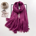 Gorgeous Deep Magenta Imported Super Soft Big Size Summer Friendly Cotton Hijab / Orna