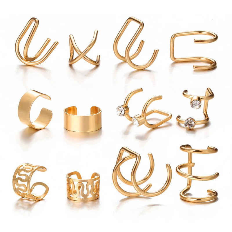 Adjustable non piercing earrings set
