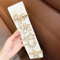 Pretty golden color five pieces hair clip set