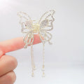 Beautiful white color butterfly claw clip