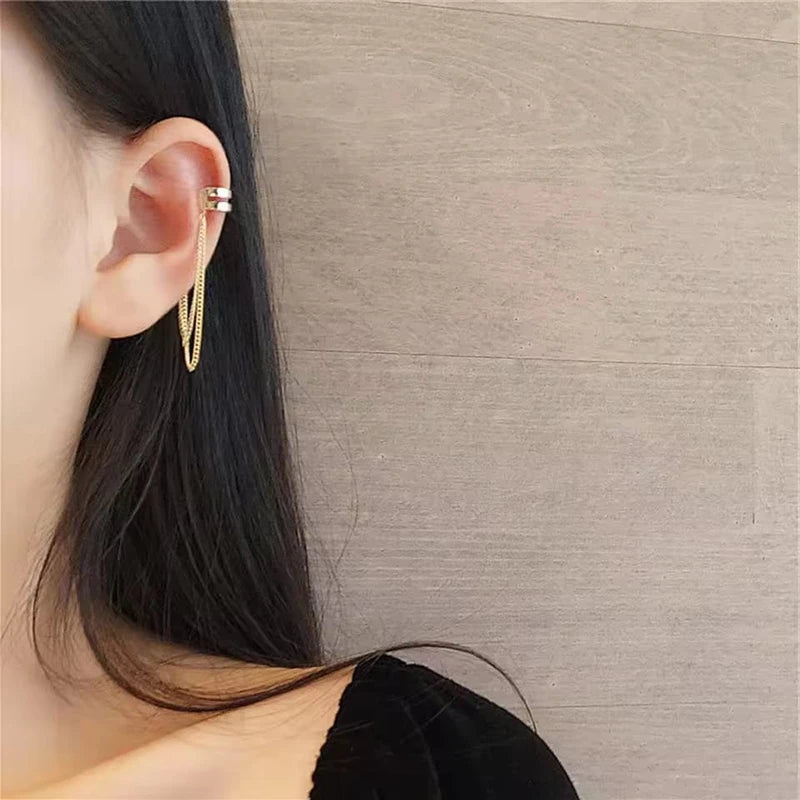 Stunning non piercing tassel earrings(single piece)