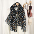 Elegant heart shaped printed soft long hijab / orna