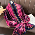 Gorgeous deep magenta & plum colour silk hijab / orna