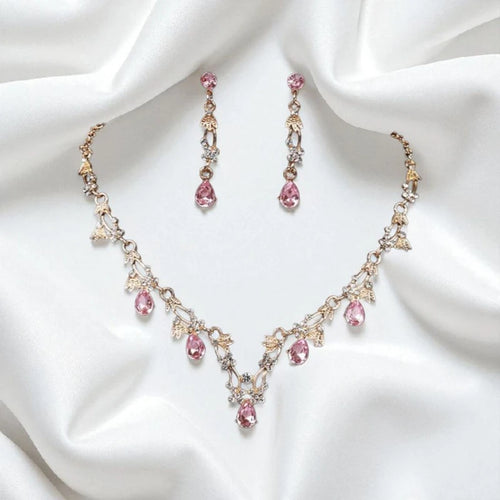 Beautiful pink colour jewelry set