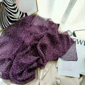 Classy purple color soft long georgette imported scarf / orna