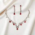 Gorgeous red color jewelry set