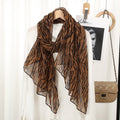 Caramel Color Leopard Printed Scarf