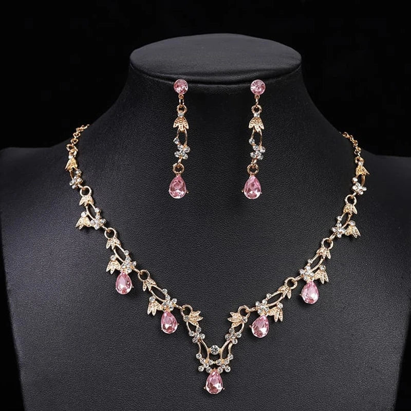 Beautiful pink colour jewelry set