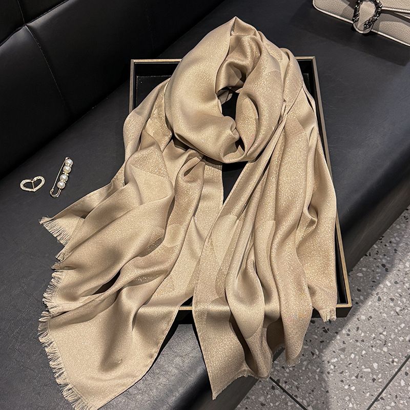 Stunning Champagne Color Imported Shiny Party Hijab / Orna