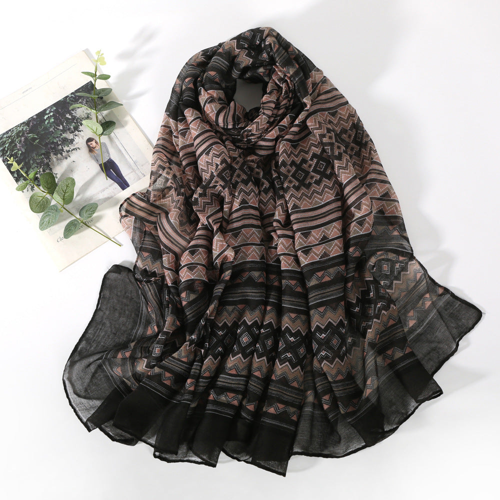 Elegant Grey Classic Ethnic Style Imported Super Soft Summer Friendly Long Hijab / Orna