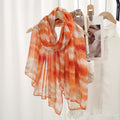 Beautiful Orange Tie Dye Soft Long Summer Friendly Hijab / Orna