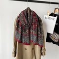 Gorgeous maroon color paisley printed soft long hijab / orna