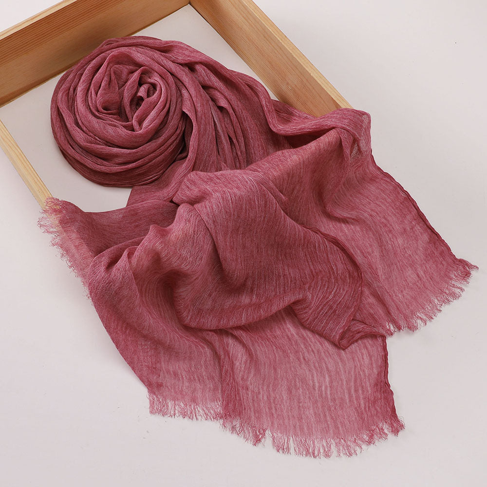 Gorgeous Rust Red Color Super Soft Summer Friendly Imported Long Rayon Cotton Hijab / Orna