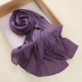 Beautiful purple color imported breathable chiffon scarf