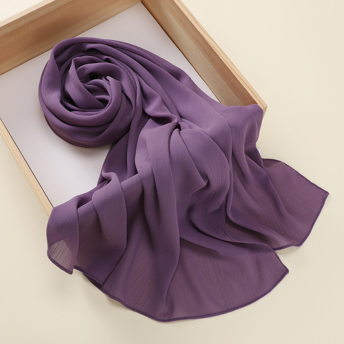 Beautiful purple color imported breathable chiffon scarf
