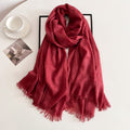 Gorgeous Burgundy Imported Super Soft Big Size Summer Friendly Cotton Hijab / Orna