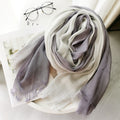 Light purple color long cotton hijab