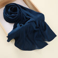Elegant royal blue color breathable soft chiffon imported scarf