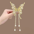 Beautiful pearl butterfly claw clip