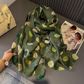 Elegant green colour polka dot soft cotton hijab