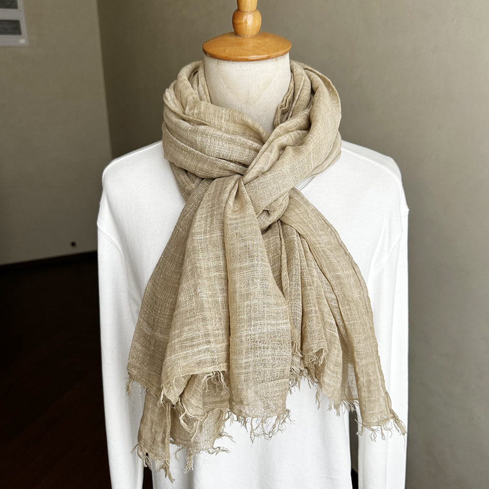 Stylish Khaki Color Summer Friendly Big Size Imported Cotton Hijab / Orna