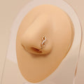 Elegant Infinity Gold U-shaped Non Piercing Copper Plated Imported Nose Ring / Nose Pin
