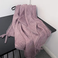 Elegant Dark Purple Imported Premium Soft Cotton Lace Hijab / Orna