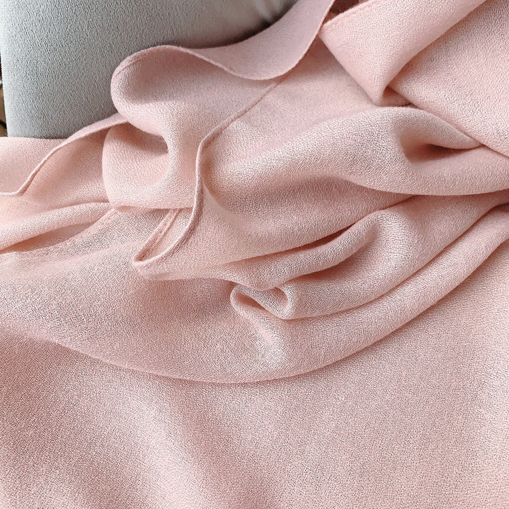 Pretty Pink Color Long Soft Summer Friendly Imported Hijab / Orna