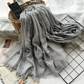 Classy gray color soft cotton hijab / orna