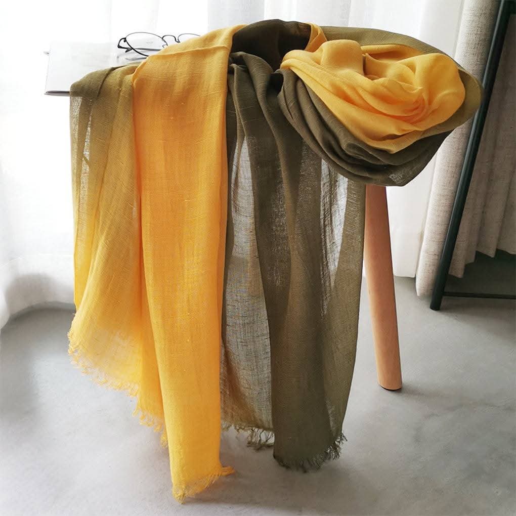 Imported yellow green colour soft cotton hijab / orna