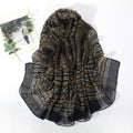 Stunning Black Yellow Imported Classic Ethnic Style Super Soft Summer Friendly Long Hijab / Orna