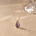 Classy light purple color waterdrop pendant