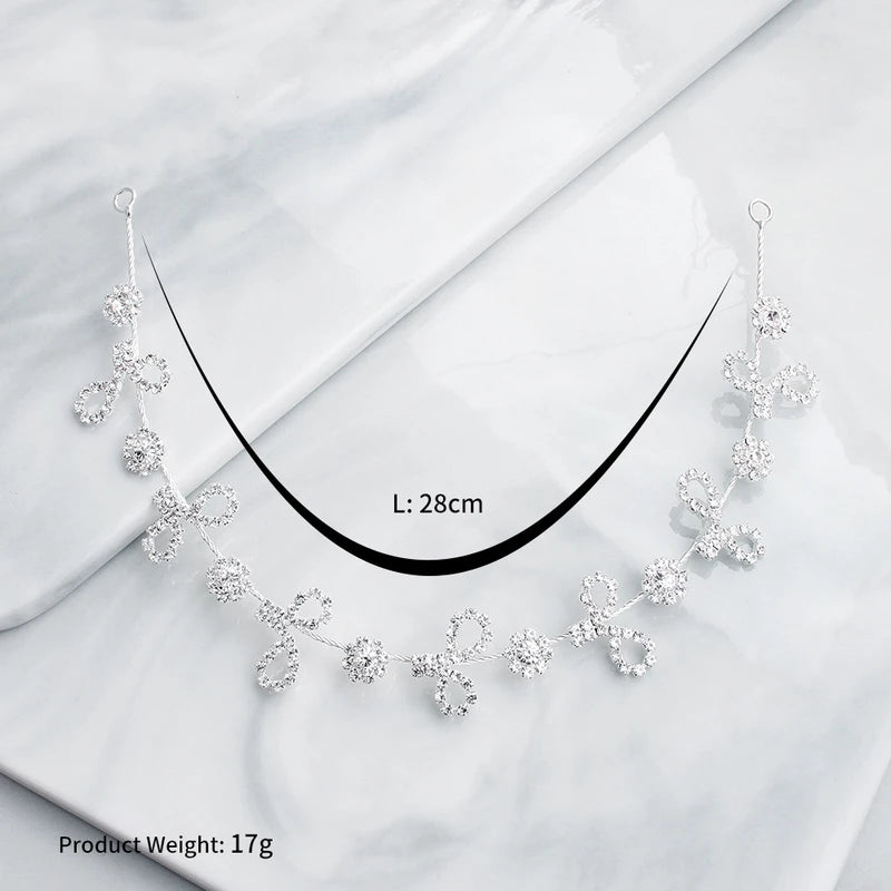 Sophisticated white color crystal headband