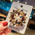 Gorgeouse Crystal Imported Flower Brooch Pin