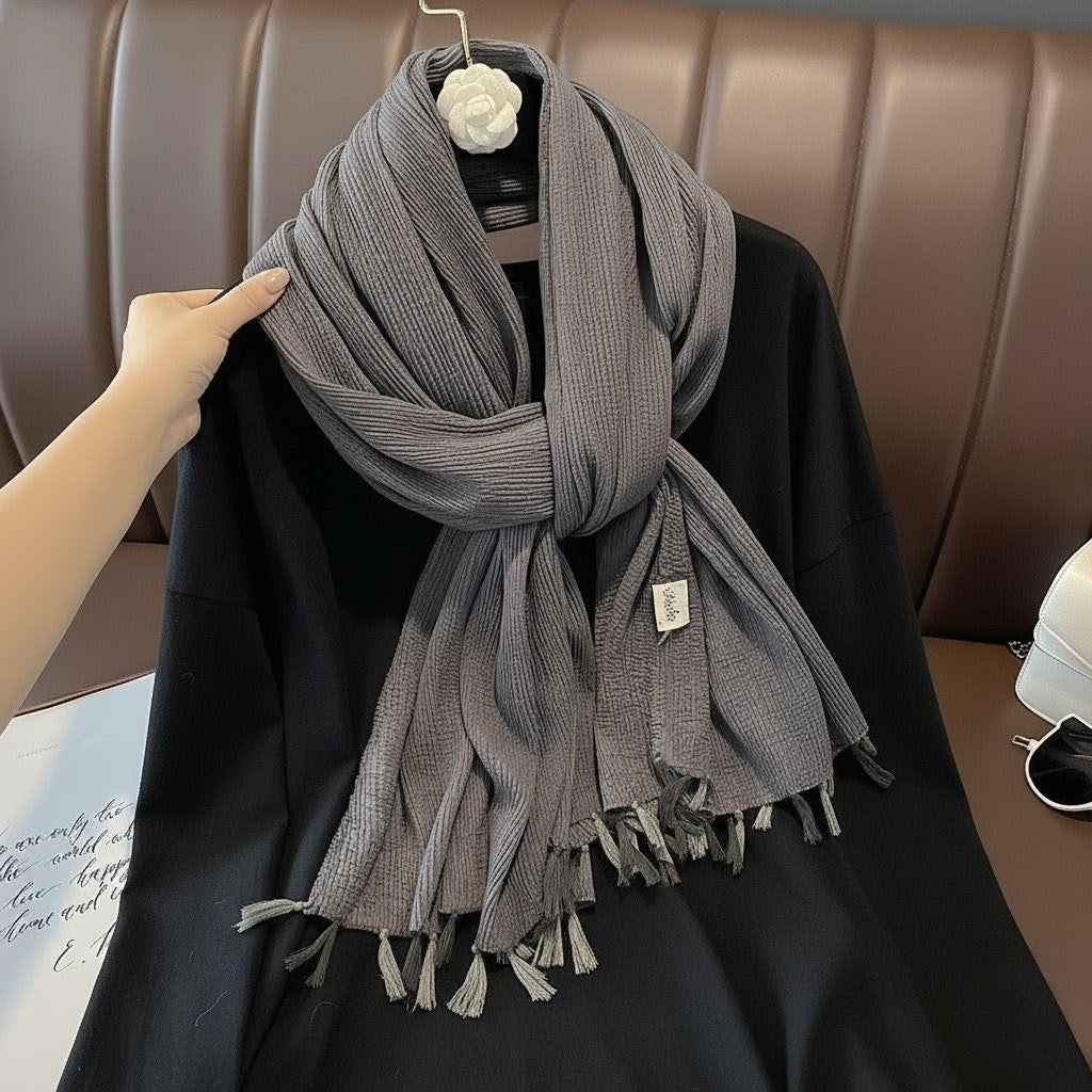 Classy Gray Color Soft Cotton Hijab