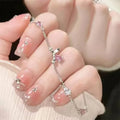 Stylish pink colour bow bracelet