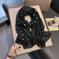 Elegant Black Long Cotton Hijab