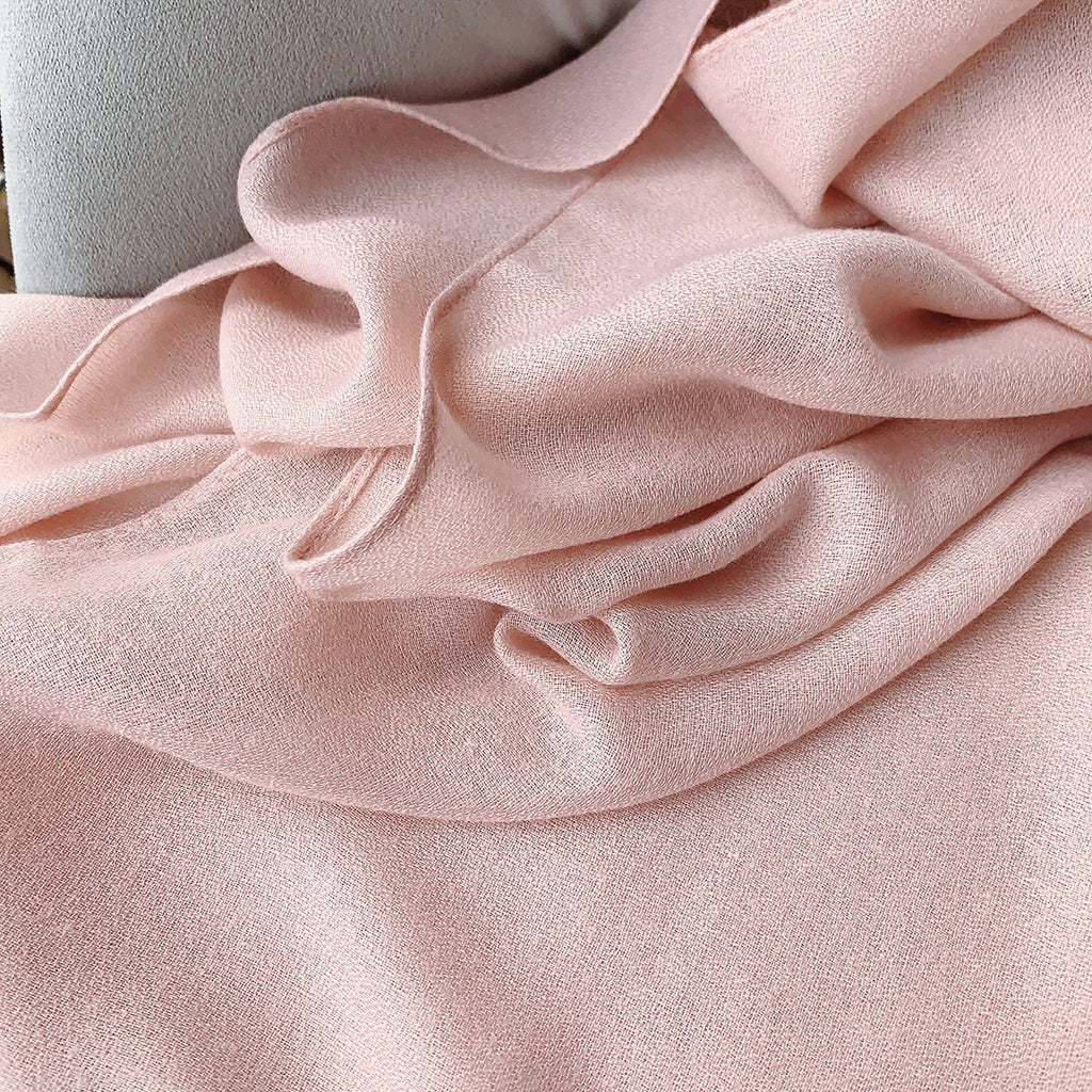Light pink color soft cotton hijab / orna