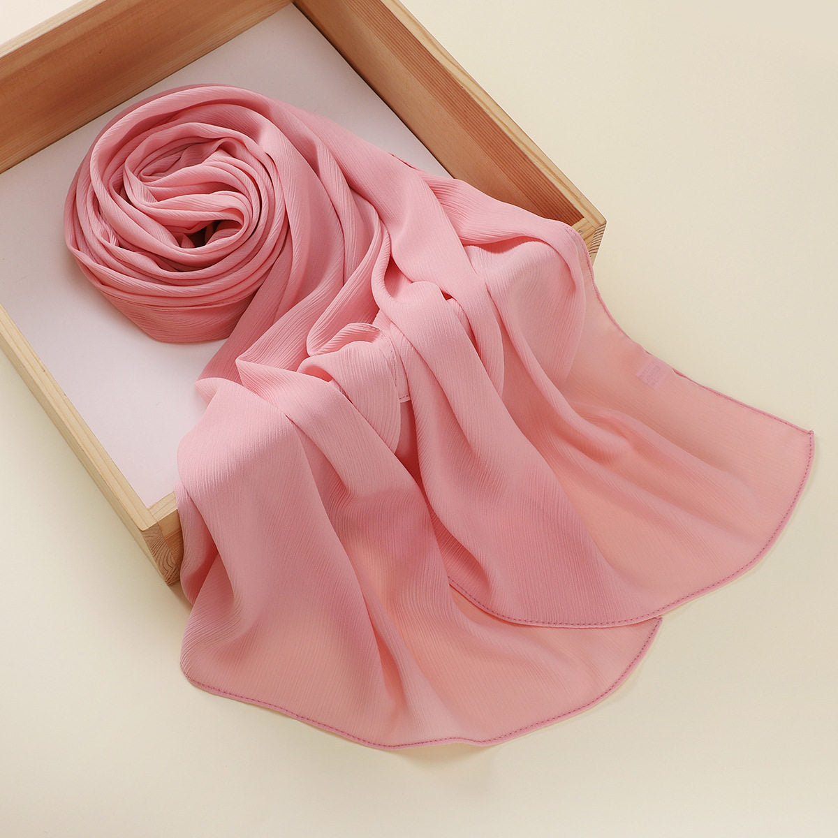Pretty baby pink colour imported breathable chiffon hijab