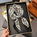 Classy black white printed scarf